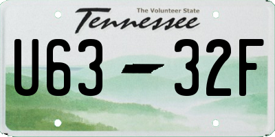 TN license plate U6332F