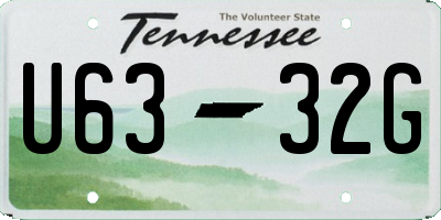 TN license plate U6332G