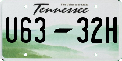 TN license plate U6332H