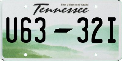 TN license plate U6332I