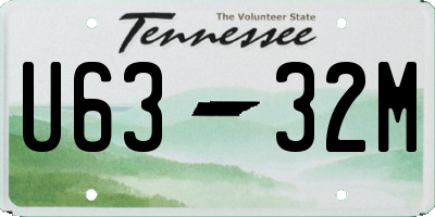 TN license plate U6332M