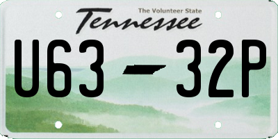 TN license plate U6332P