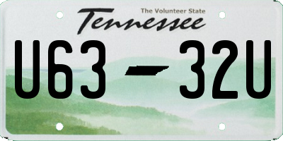 TN license plate U6332U