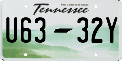 TN license plate U6332Y