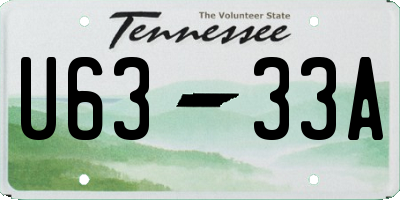 TN license plate U6333A