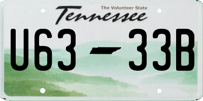 TN license plate U6333B