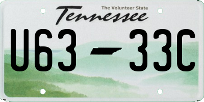 TN license plate U6333C