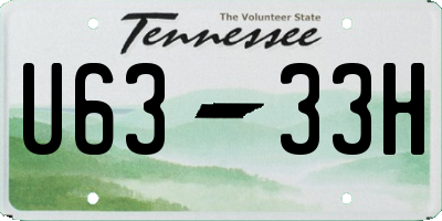 TN license plate U6333H
