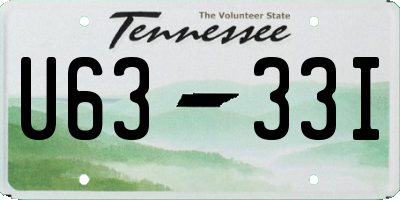 TN license plate U6333I