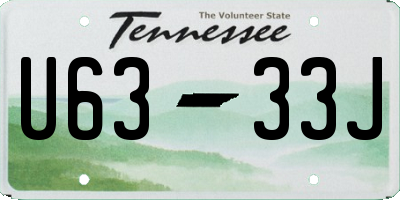 TN license plate U6333J