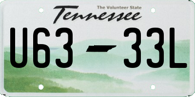 TN license plate U6333L