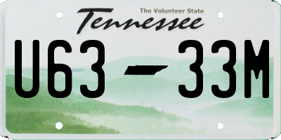 TN license plate U6333M