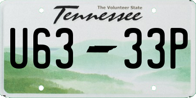 TN license plate U6333P