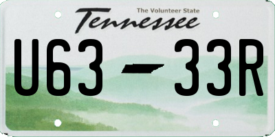 TN license plate U6333R
