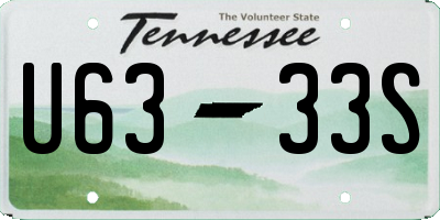 TN license plate U6333S