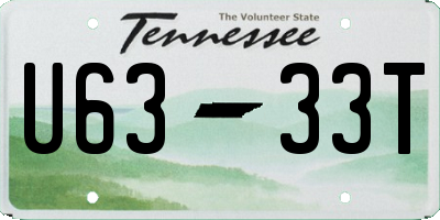 TN license plate U6333T