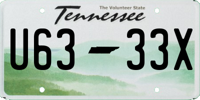 TN license plate U6333X