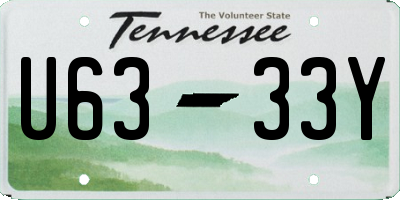 TN license plate U6333Y
