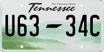 TN license plate U6334C