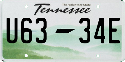 TN license plate U6334E