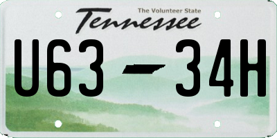 TN license plate U6334H