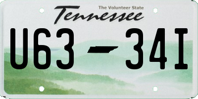 TN license plate U6334I