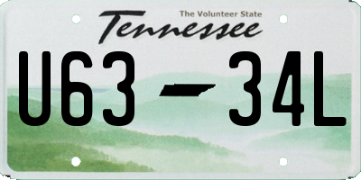 TN license plate U6334L