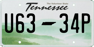 TN license plate U6334P