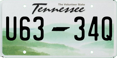 TN license plate U6334Q