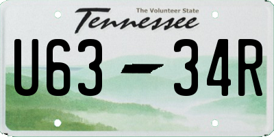TN license plate U6334R