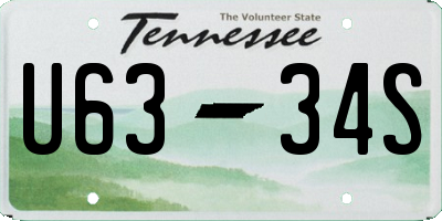 TN license plate U6334S