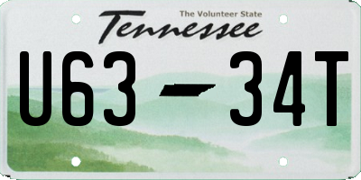 TN license plate U6334T