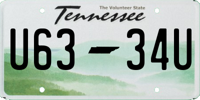 TN license plate U6334U