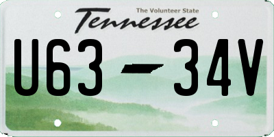 TN license plate U6334V