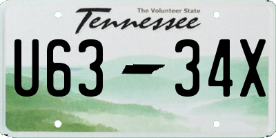 TN license plate U6334X