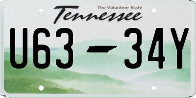 TN license plate U6334Y