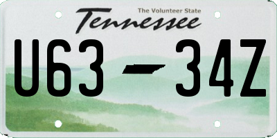 TN license plate U6334Z