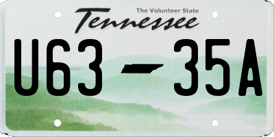 TN license plate U6335A