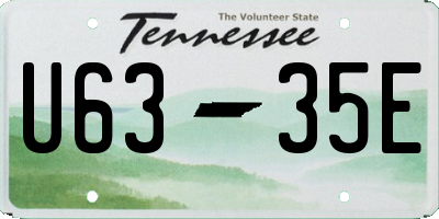 TN license plate U6335E