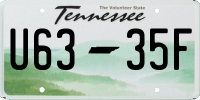 TN license plate U6335F