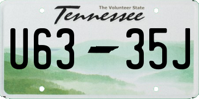 TN license plate U6335J
