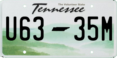 TN license plate U6335M