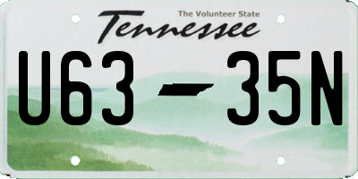 TN license plate U6335N
