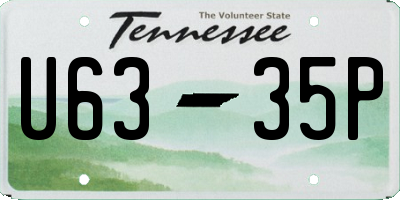 TN license plate U6335P