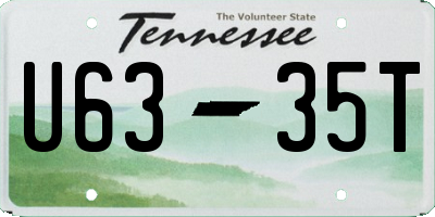 TN license plate U6335T