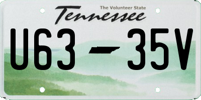 TN license plate U6335V