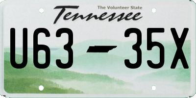TN license plate U6335X