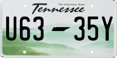 TN license plate U6335Y