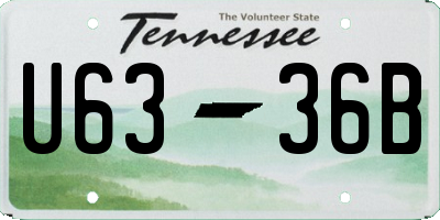 TN license plate U6336B