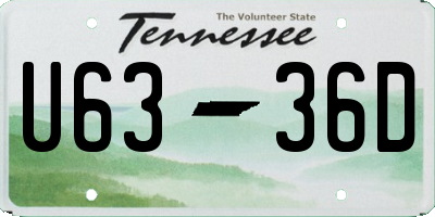 TN license plate U6336D